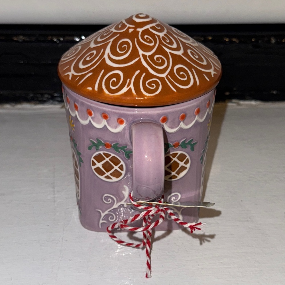 NWT ANTHROPOLOGIE Ginger Stoneware Mug Lavendar - Picture 7 of 10